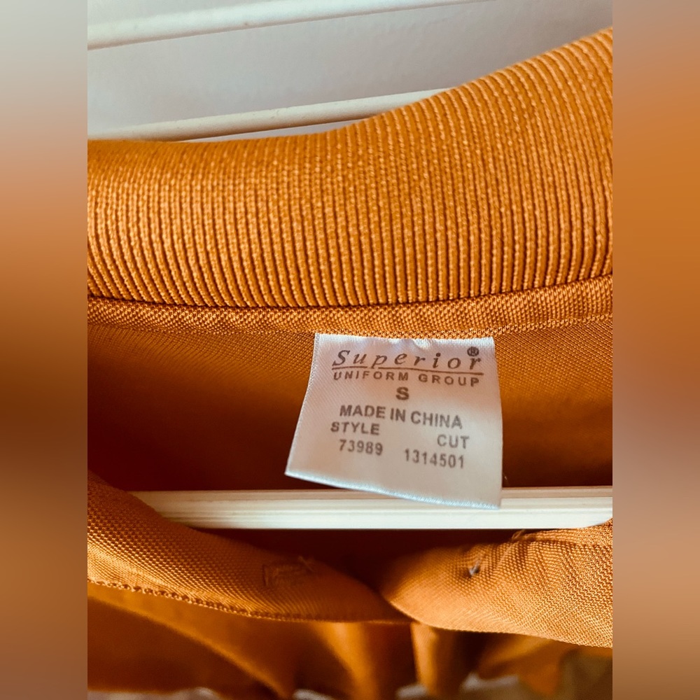Superior Uniform Group Button Up Apricot Shirt Small - Picture 9 of 11